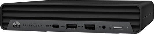 Mini PC HP EliteDesk 800 G6 con porte frontali USB e jack audio, perfetto per configurazioni salvaspazio e prestazioni professionali.