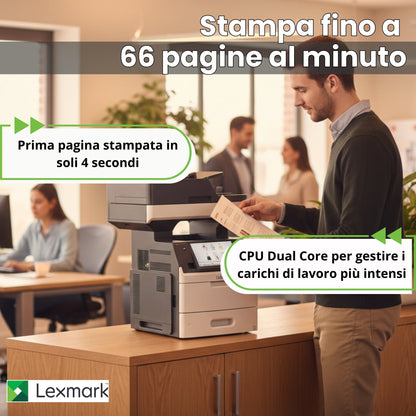 Stampante multifunzione laser B/N ricondizionata Lexmark MX711DE