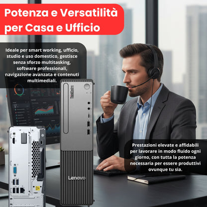 Bundle Lenovo Neo 30s Gen 5 SFF | Intel Core i5-13420H | Ram 16GB | SSD 512GB Monitor ThinkVision 24" VoIP Windows 11 Pro - NUOVO