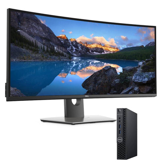 Bundle Dell Mini PC OptiPlex 3070 Micro i5-9500T + Monitor Curvo UltraSharp U3417W 34" WQHD Windows 11 Pro