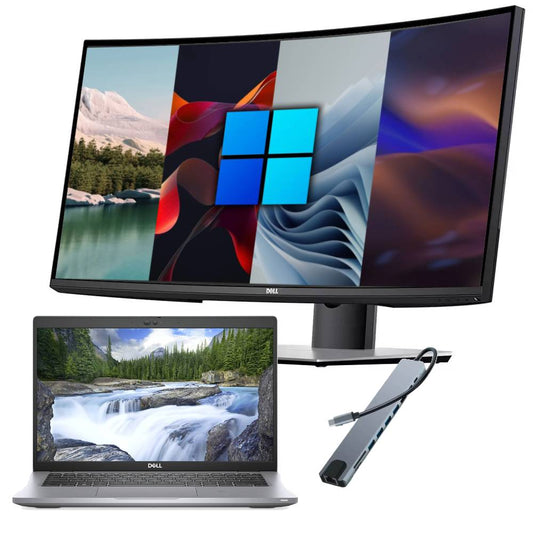 Postazione Completa Notebook Dell Latitude 5420 + Monitor Curvo 34" Dell UltraSharp + Docking Station USB-C 10 in 1 | i7-1185G7 Ricondizionato Windows 11 Pro