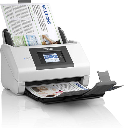 Scanner documentale Epson DS-780N con connettività Ethernet e scansione veloce a 600DPI. Ideale per uffici con elevati volumi di documenti.