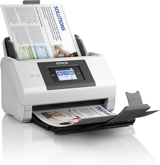 Scanner documentale Epson DS-780N con connettività Ethernet e scansione veloce a 600DPI. Ideale per uffici con elevati volumi di documenti.