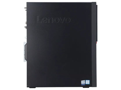 Lato sinistro del Lenovo ThinkCentre M710T ricondizionato, con logo inciso e struttura robusta per ambienti professionali.
