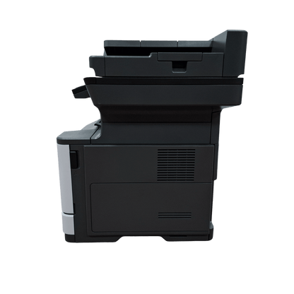 Lexmark MX522adhe ricondizionata - vista laterale con ADF duplex e vassoi carta