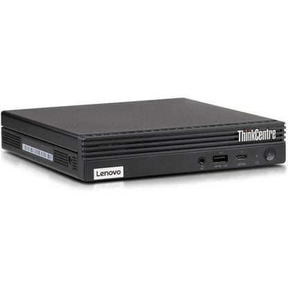 Mini PC Lenovo ThinkCentre M70q compatto con Intel Core i5-10400T, porte frontali USB e jack audio. Ideale per uffici e spazi ridotti.