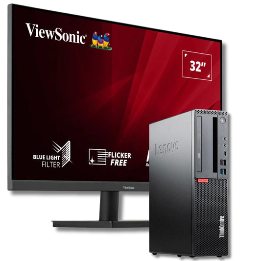 Bundle Lenovo ThinkCentre M920s SFF + Monitor 32″ ViewSonic FullHD | Intel Core i7-8700 | Ram 16GB | Windows 11 Pro
