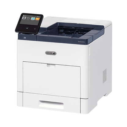 Stampante laser bianco e nero Xerox VersaLink B600 ad alta velocità, ideale per ambienti professionali, con interfaccia touch e sicurezza avanzata.