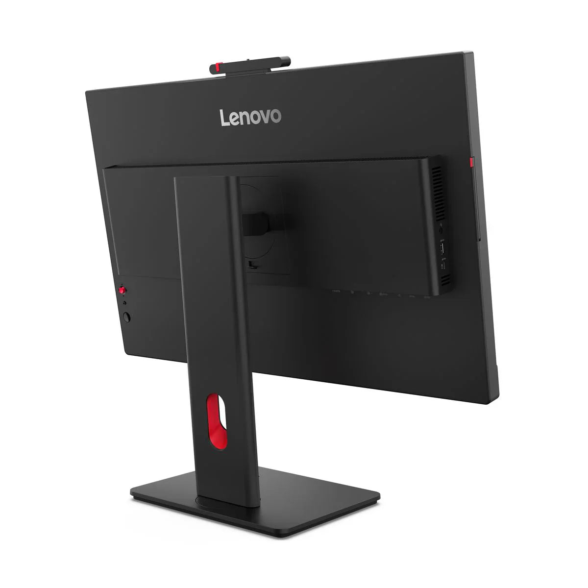 Monitor Lenovo all-in-one nero visto da dietro, offerta pc ricondizionati Messoanuovo.it