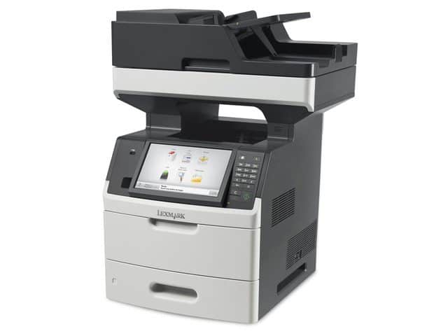 Stampante multifunzione Lexmark laser ricondizionata, vista frontale su Messoanuovo.it