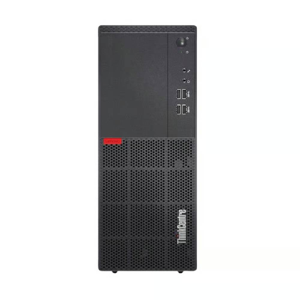 Lenovo ThinkCentre i7 ricondizionato, vista frontale del case con griglia ventilata e porte USB, ideale per ufficio e produttività quotidiana.